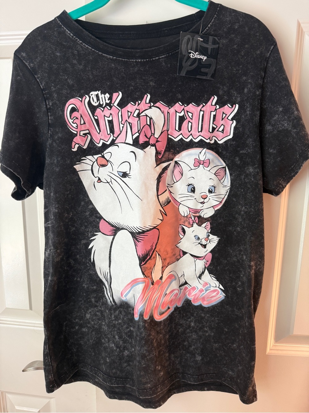 Disney Black & Pink The Aristocats Marie Graphic Tee